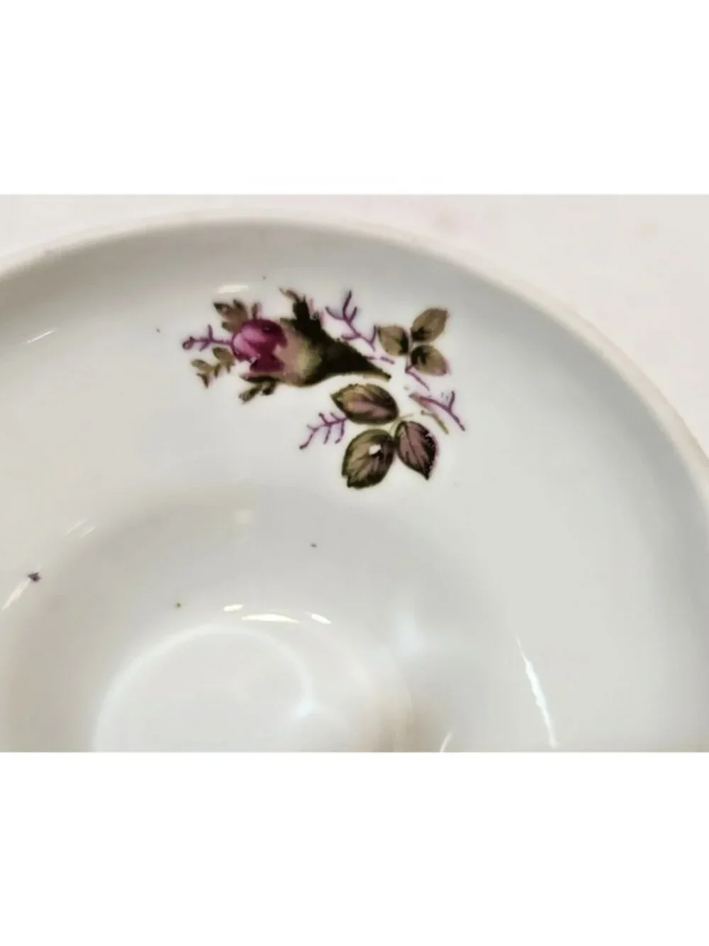 Vintage Japan Tea Cup and Saucer Flower Pink Rose With Gold Tone Rim Set of 3